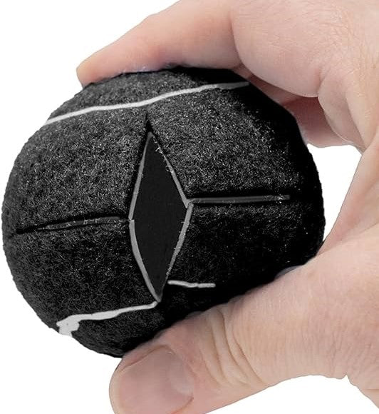 Cross Cut Furniture Balls (Tennis Ball Size) - Black - 100 Count