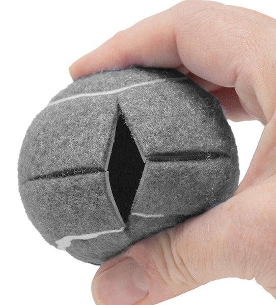 Cross Cut Furniture Balls (Tennis Ball Size) - Grey - 100 Count