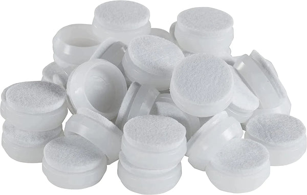 Eco Glides with Thick Felt - Fits 1" Nylon & Steel Base Glides - 100 Count