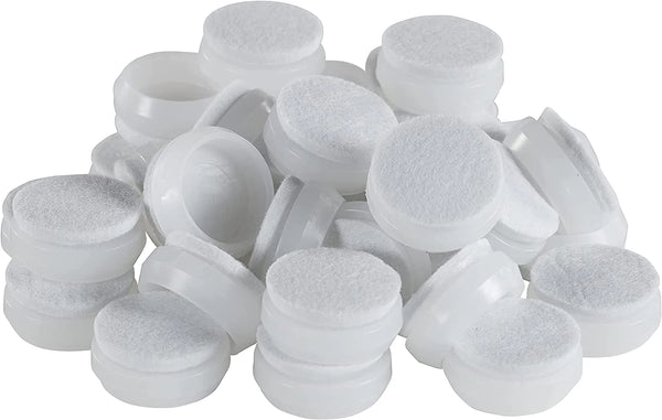 Eco Glides with Thick Felt - Fits 1 1/4" Nylon & Steel Base Glides - 100 Count